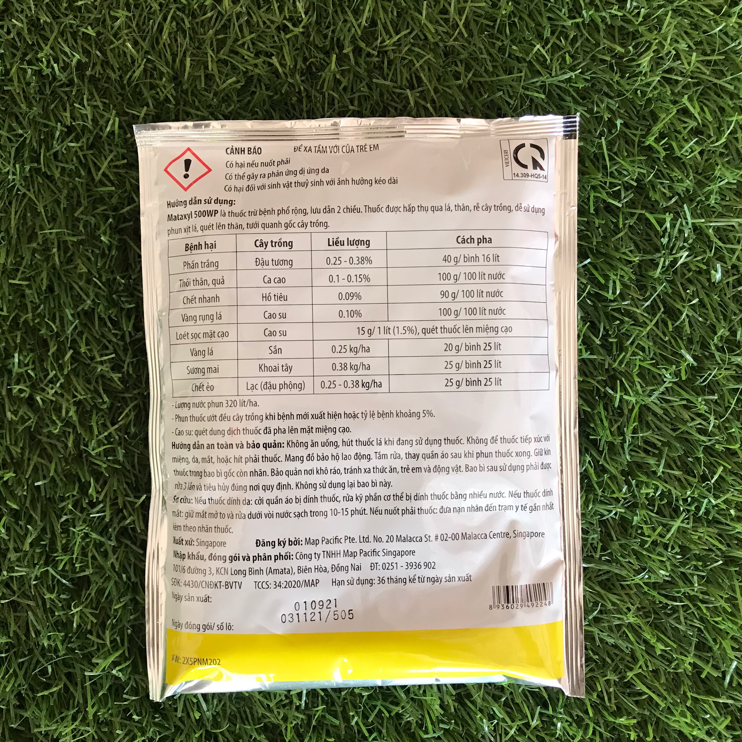 Thuốc trừ bệnh Map Mataxyl 500WP - Gói 100g